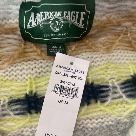 American Eagle Sweater Hoodie Pullover Cream Medium NWT - Picture 5 of 7